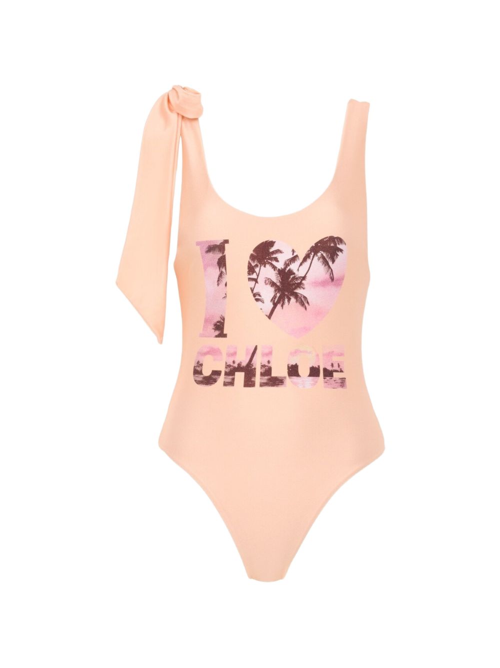 Tie-strap one-piece swimsuit CH26AMB24888 6I0 CHLOÉ 