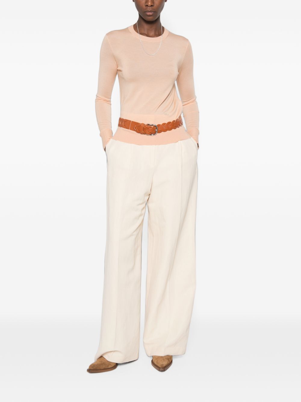 Fine-knit crew-neck sweater CH26AMP39540 6H1 CHLOÉ 