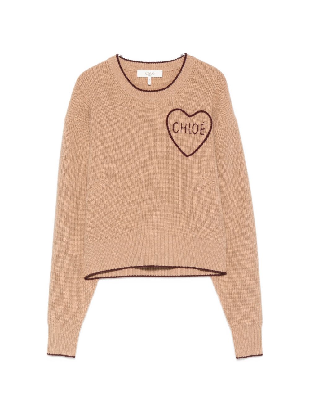Cropped fitted logo sweater CH26AMP41710 218 CHLOÉ 