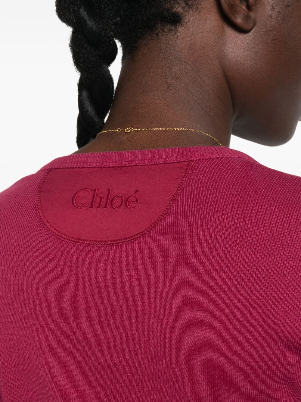 Button-placket long-sleeve top CH26WJH30089 6BH CHLOÉ 