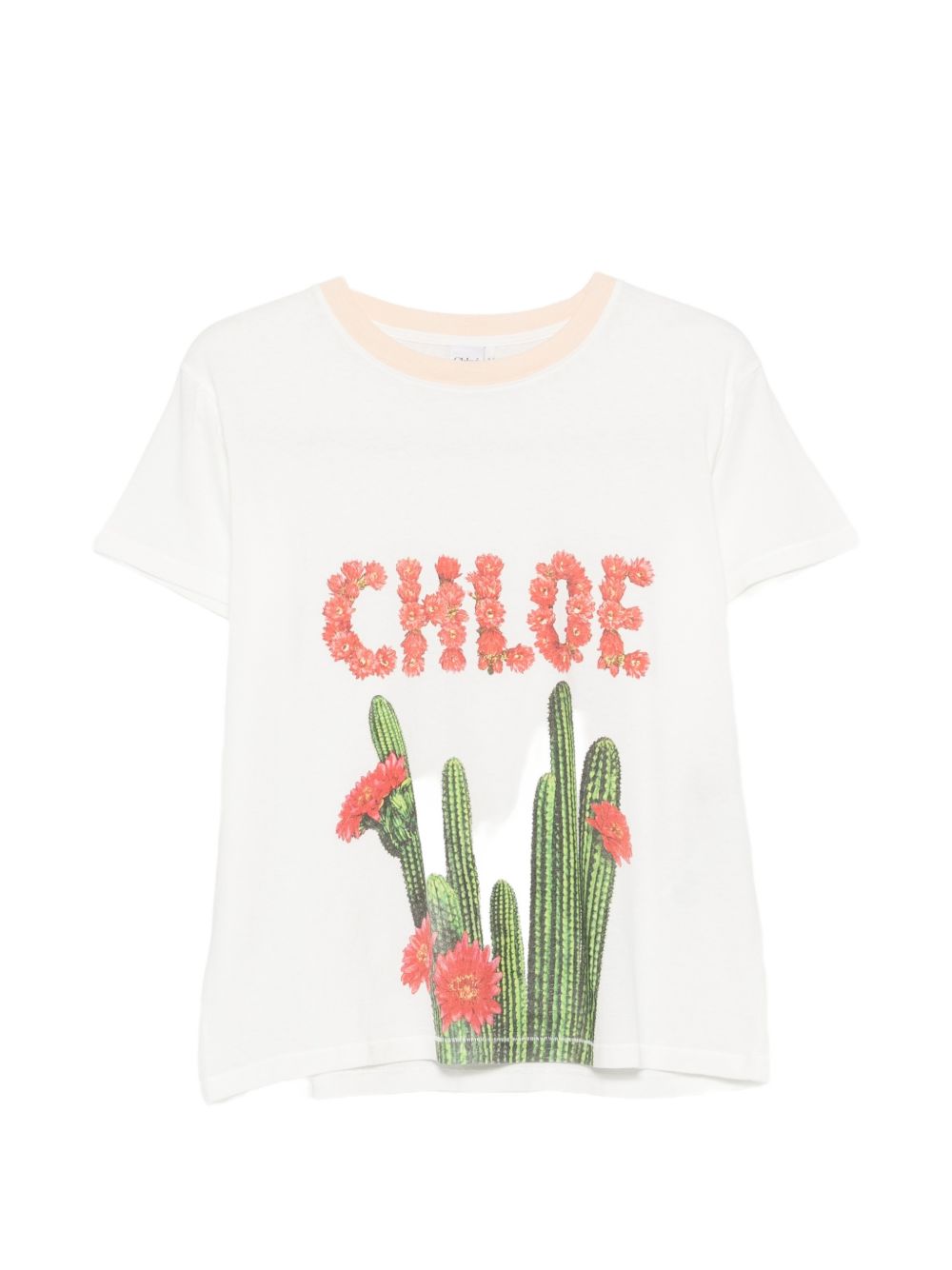 Cactus-print T-shirt CH26WJH41784 107 CHLOÉ 