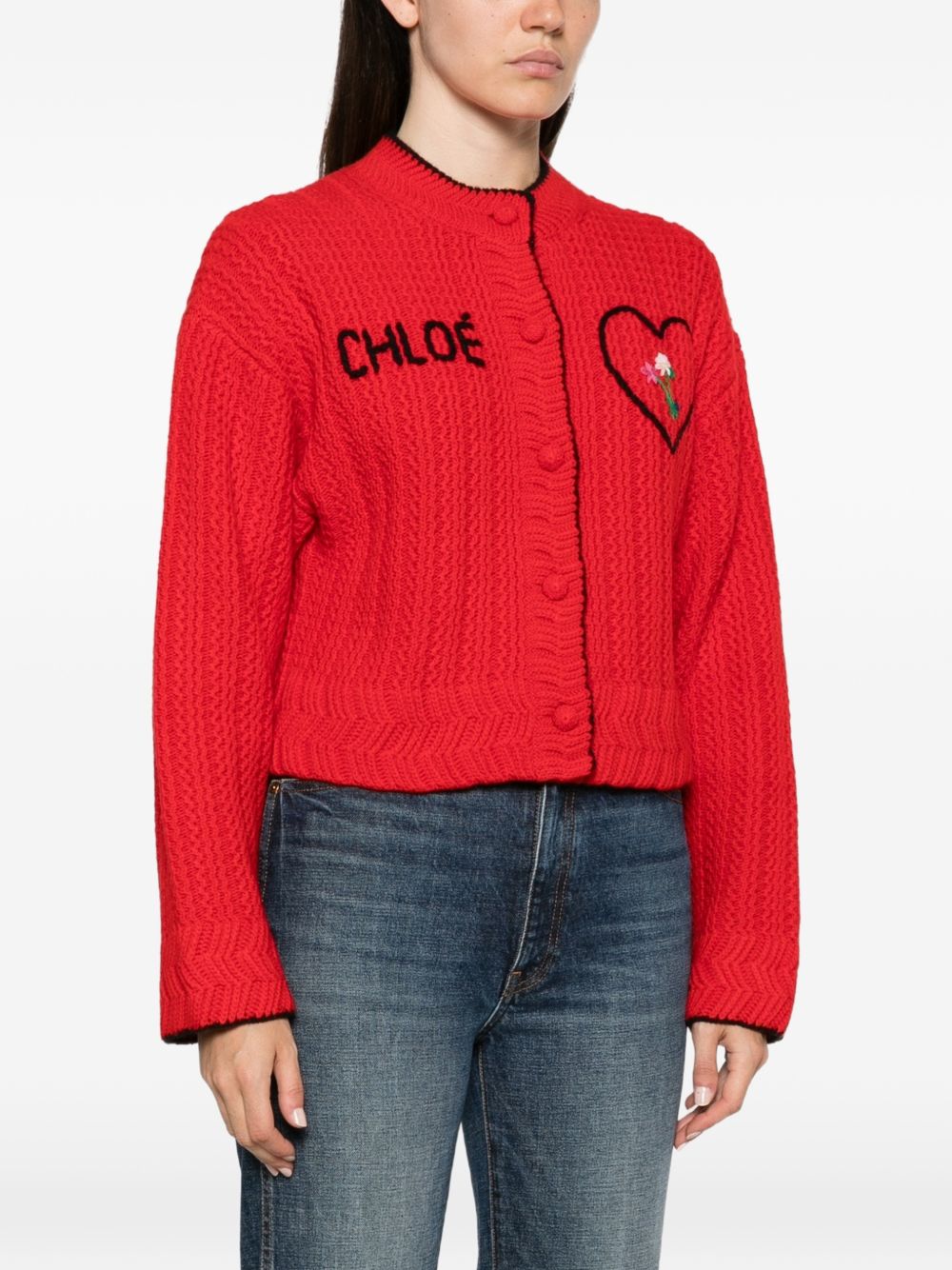 "Heart" cardigan CH26WMC12710 632 CHLOÉ 