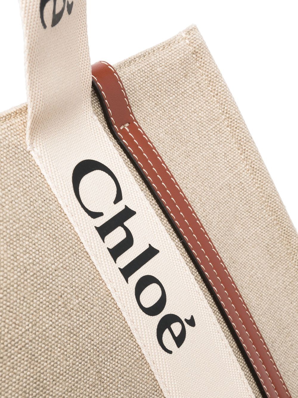 Woody medium linen tote bag CHC22AS383I26 90U CHLOÉ 