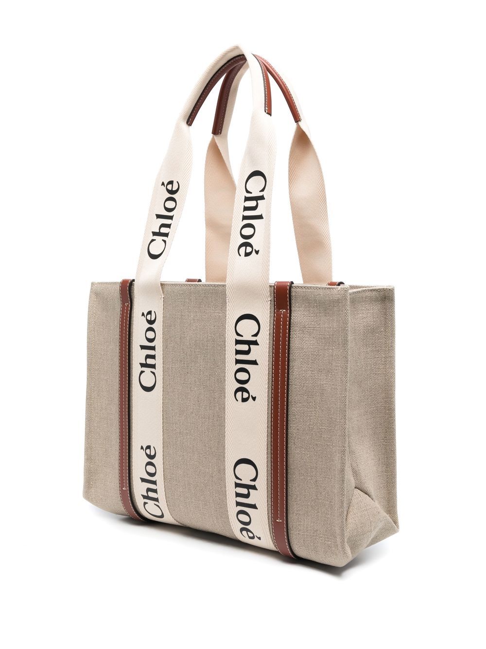 Woody medium linen tote bag CHC22AS383I26 90U CHLOÉ 