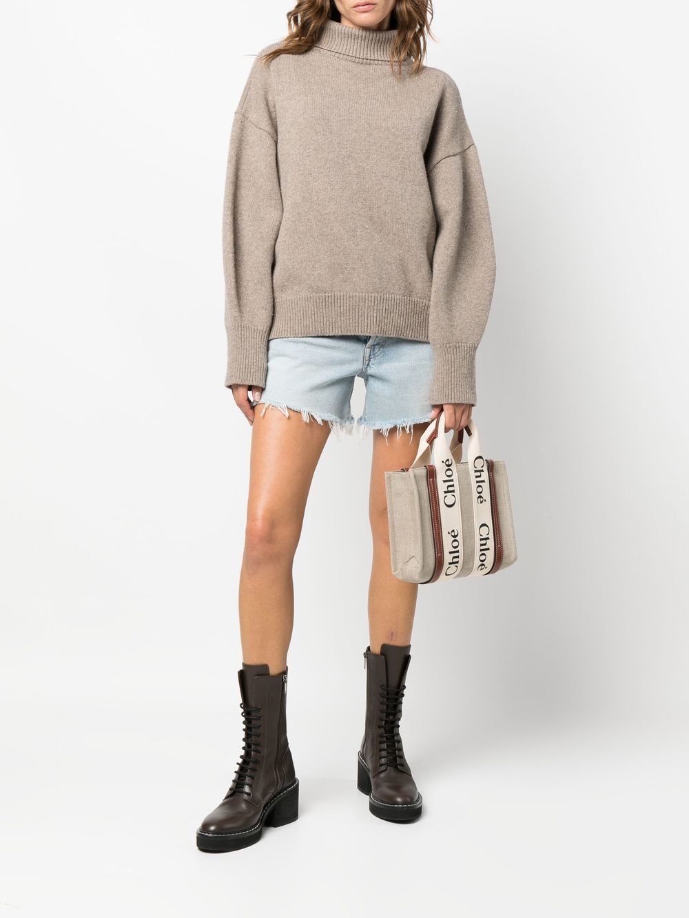 Woody small linen tote bag CHC22AS397I26 90U CHLOÉ 
