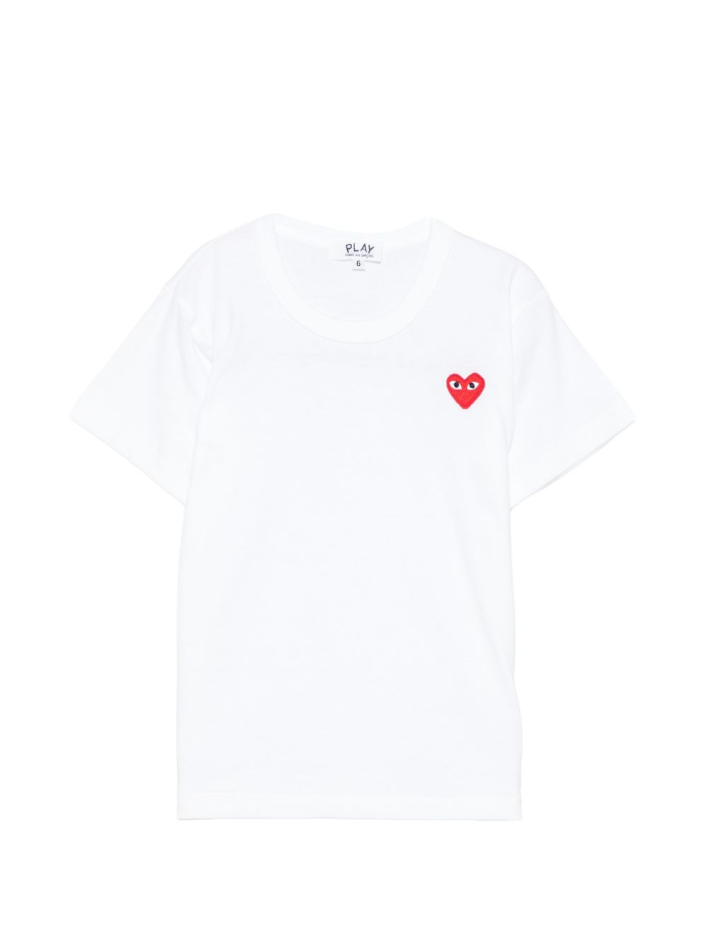 Red emblem knit T-shirt AX-T501-100 WHITE COMME des GARÇONS PLAY x Converse 