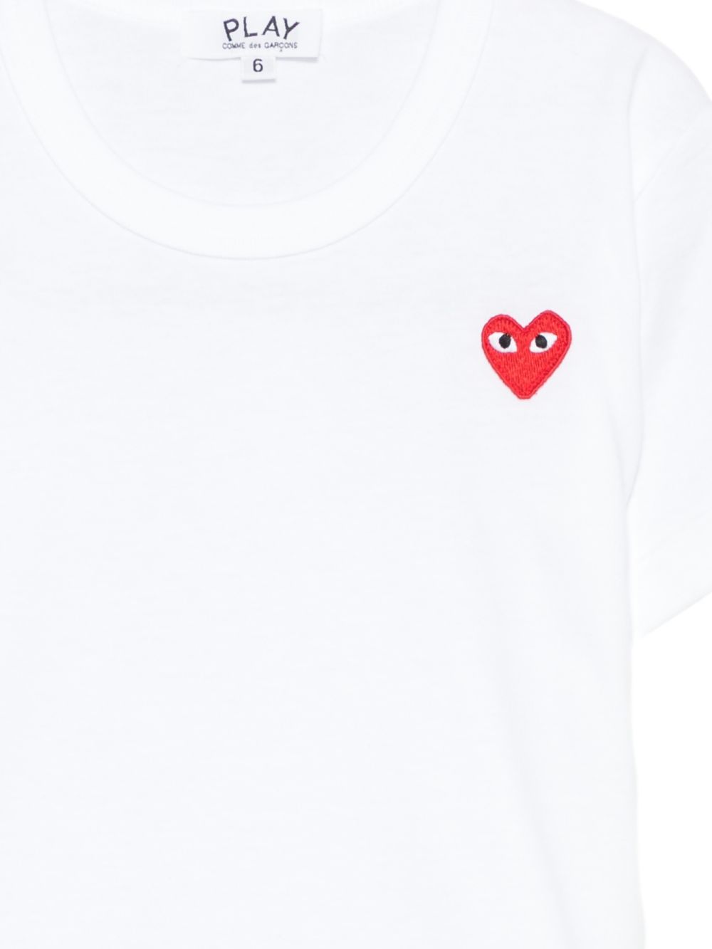 Red emblem knit T-shirt AX-T501-100 WHITE COMME des GARÇONS PLAY x Converse 