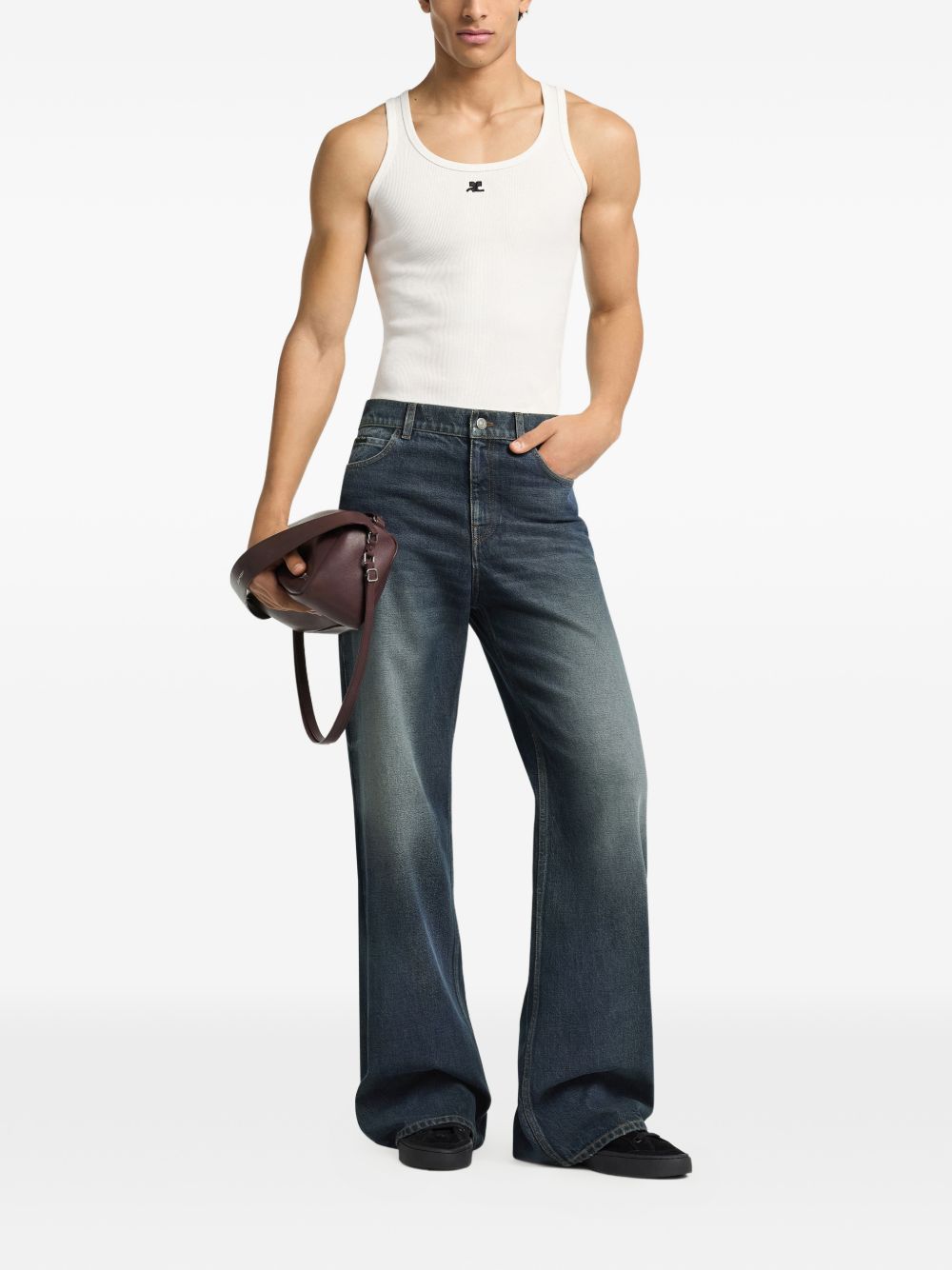 90's rib tank top 326JDE167JS0194 0001 COURRÈGES 