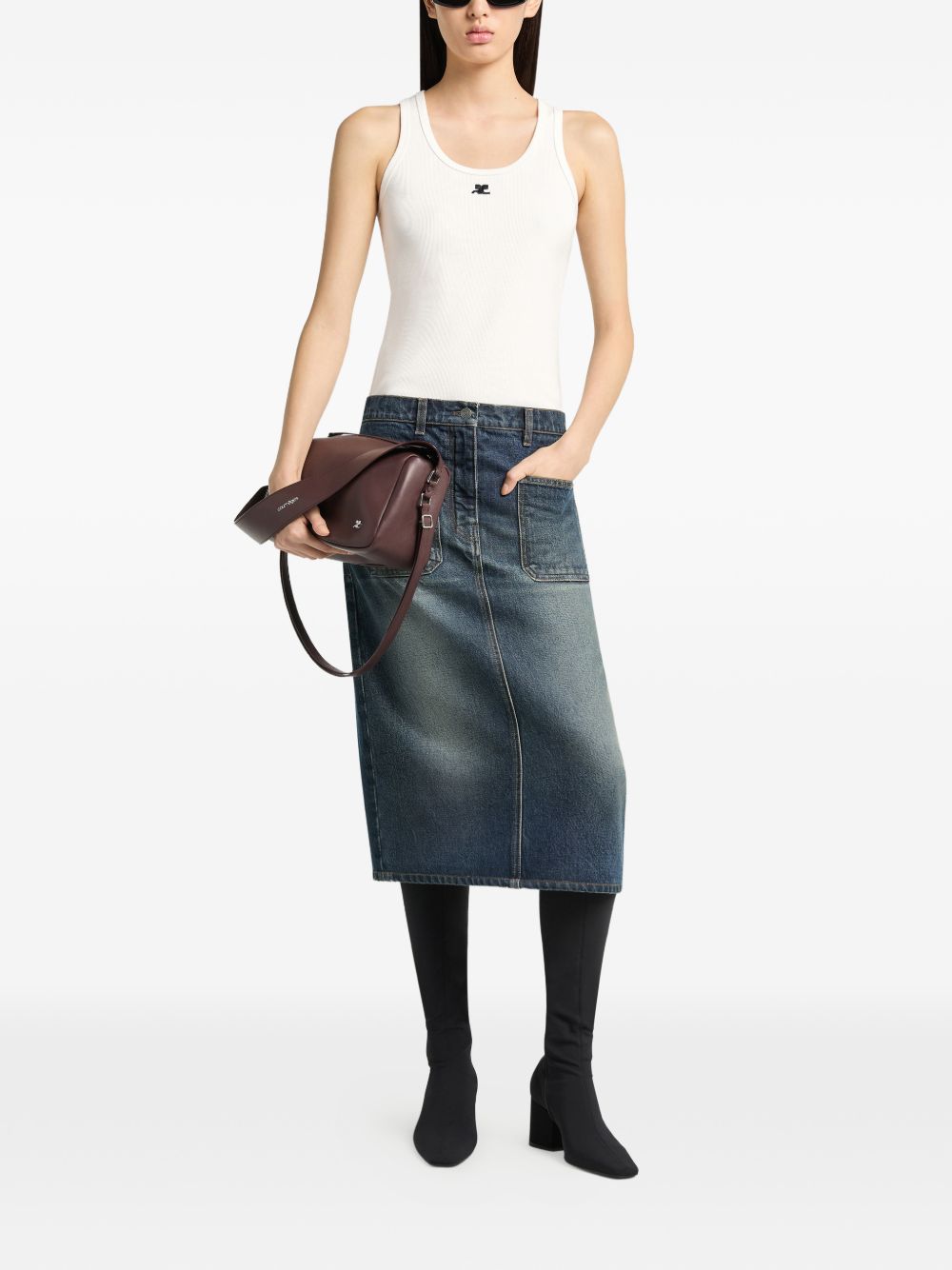 90's rib tank top 326JDE167JS0194 0001 COURRÈGES 