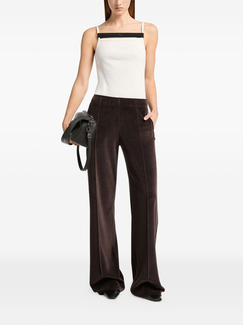 Strap-detail tank top 326JDE175JS0194 0098 COURRÈGES 