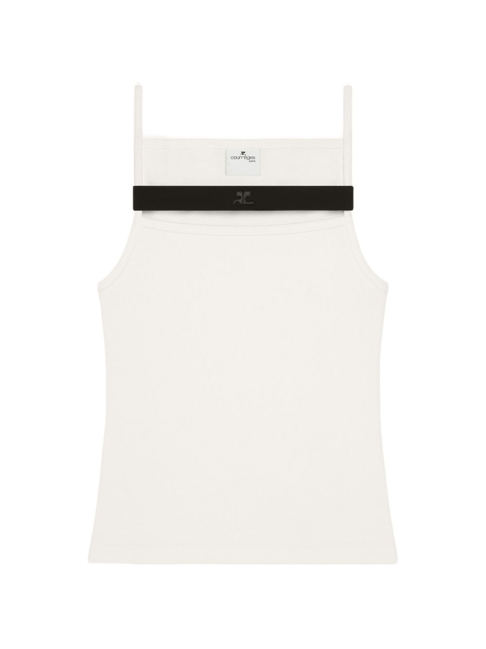 Strap-detail tank top 326JDE175JS0194 0098 COURRÈGES 