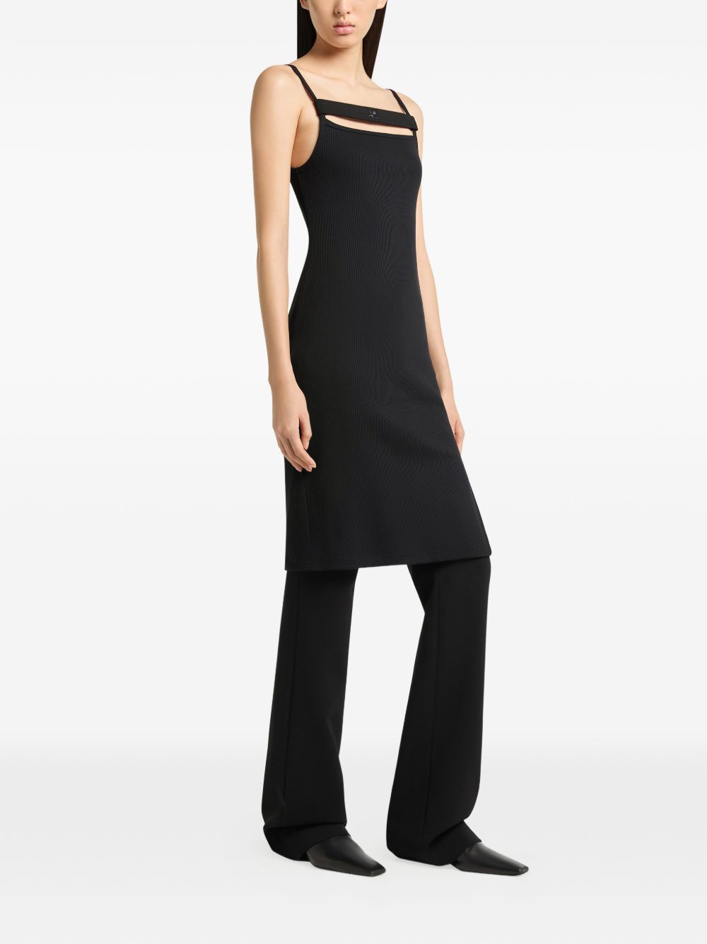 90's rib strap midi dress 326JRO916JS0194 9999 COURRÈGES 