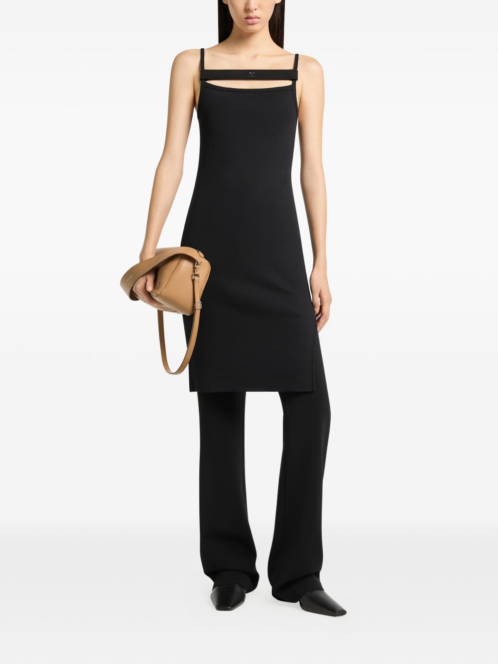 90's rib strap midi dress 326JRO916JS0194 9999 COURRÈGES 