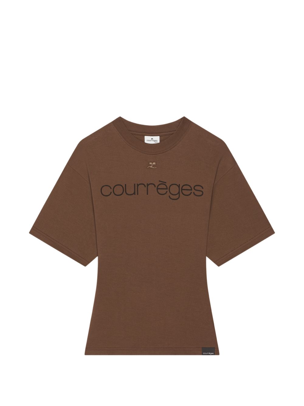 Logo-print short-sleeve T-shirt 326JTS168JS0312 B263 COURRÈGES 