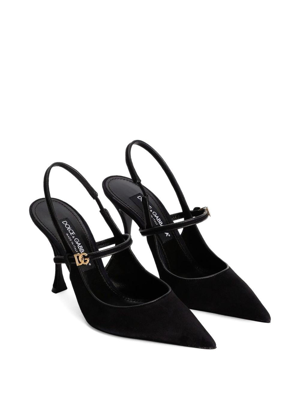 Suede and nappa leather slingback CG0974 AQ1348B956 DOLCE & GABBANA 