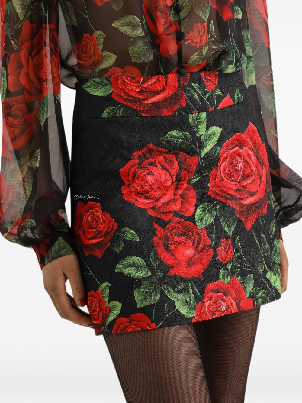 Rose-print brocade skirt F4DEPT FSTB4HN6EJ DOLCE & GABBANA 