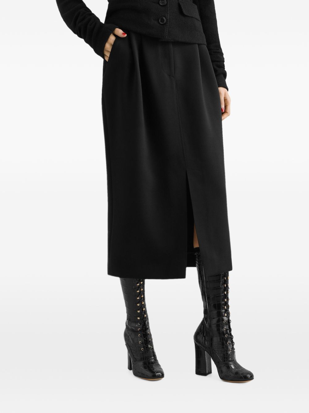 Double wool crêpe skirt F4DKTT FU2L8N0000 DOLCE & GABBANA 