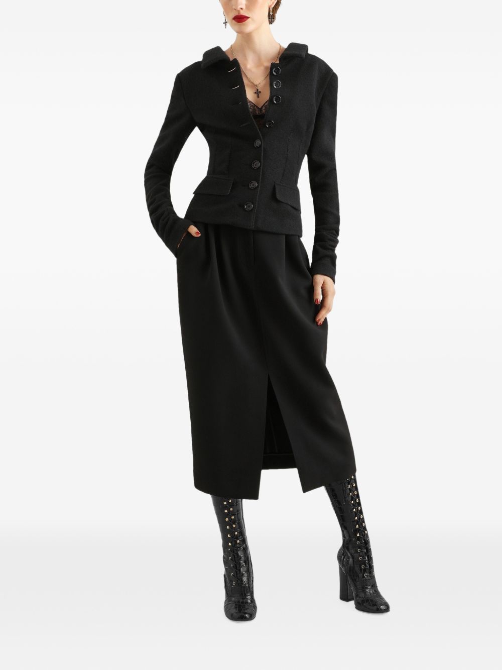 Double wool crêpe skirt F4DKTT FU2L8N0000 DOLCE & GABBANA 
