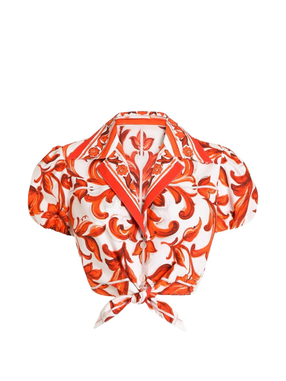 Majolica-print poplin shirt F5T66T GDDRDS9000 DOLCE & GABBANA 