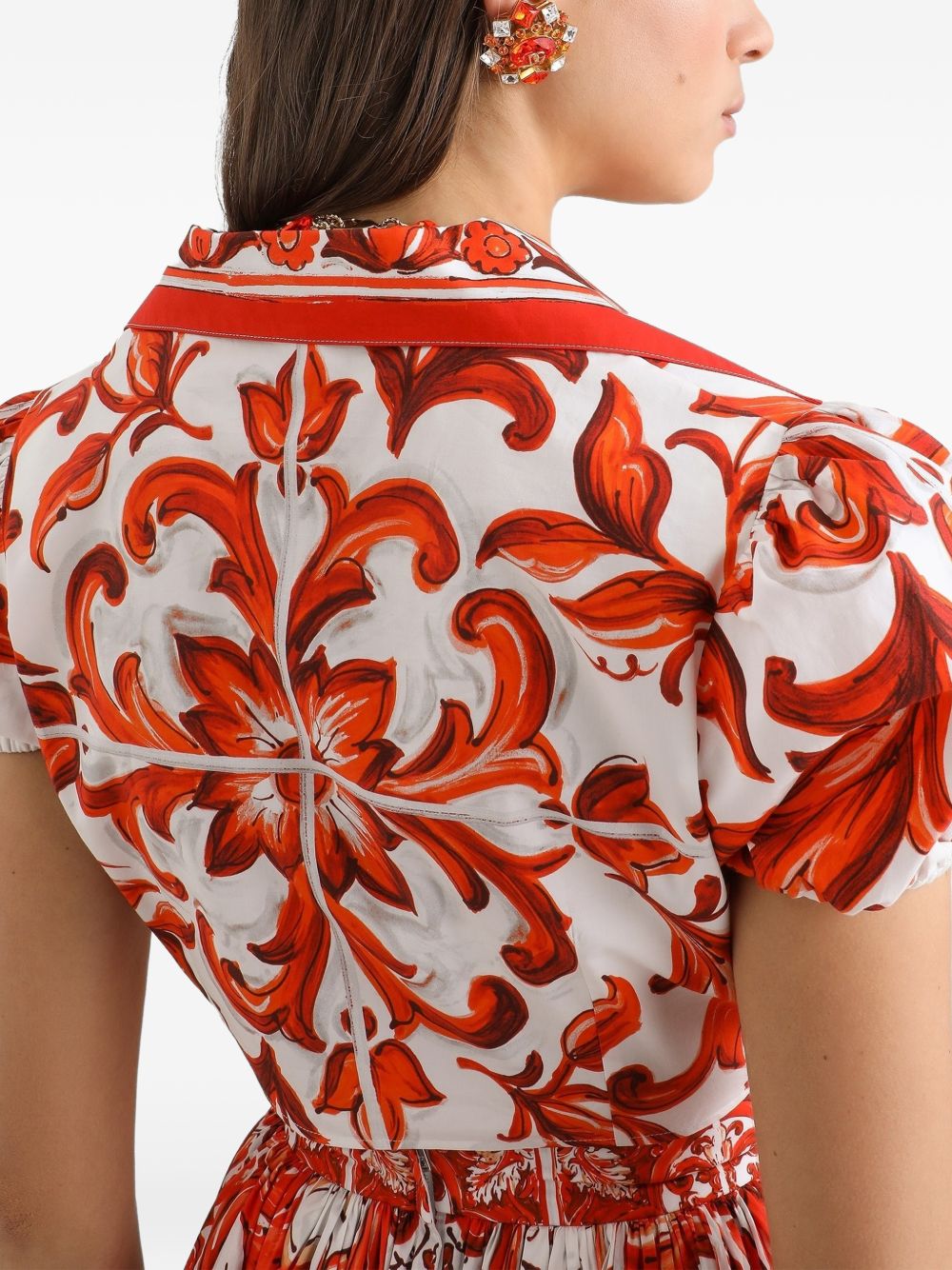 Majolica-print poplin shirt F5T66T GDDRDS9000 DOLCE & GABBANA 