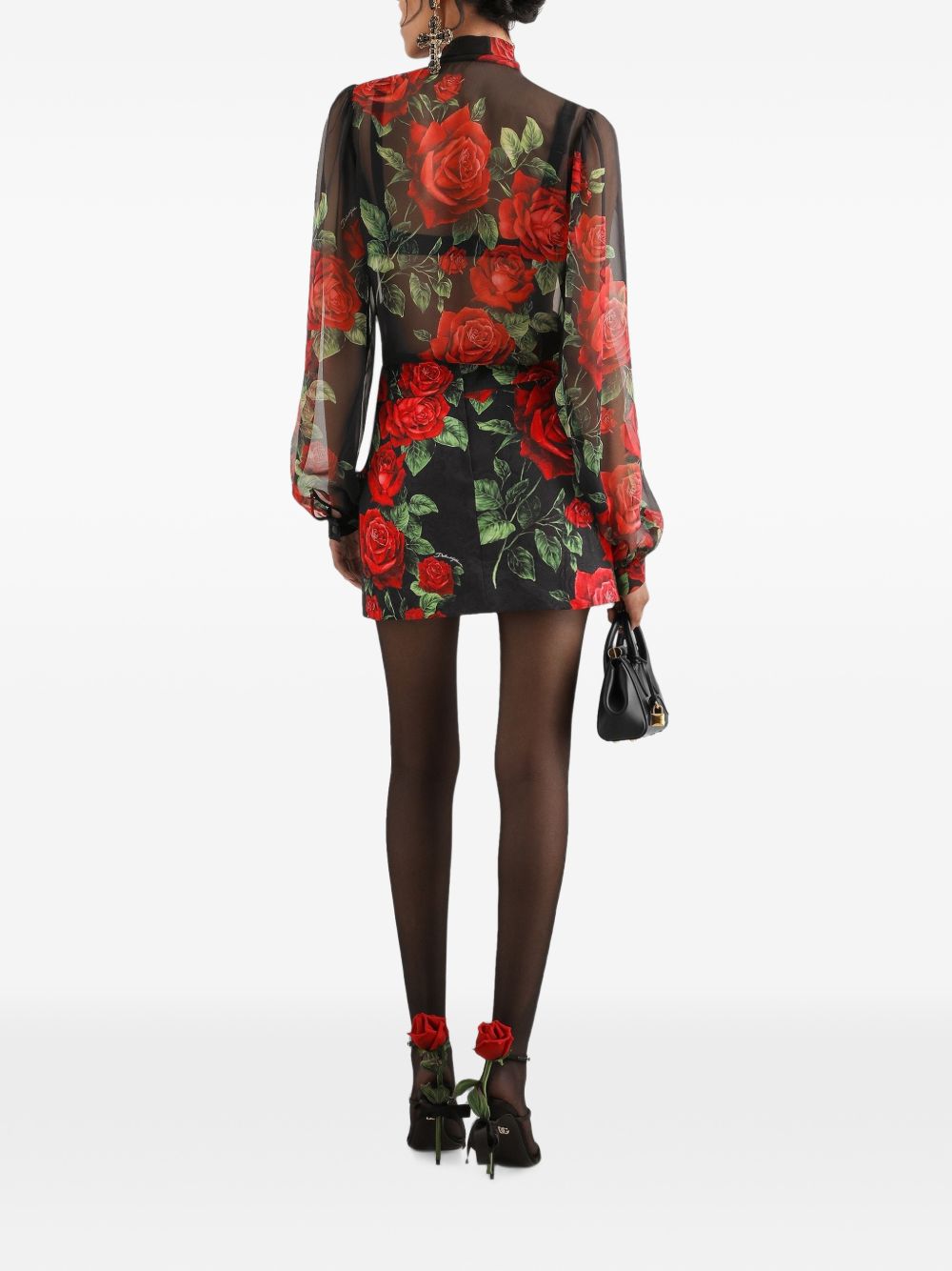Rose-print chiffon blouse F5U60T IS134HN6EJ DOLCE & GABBANA 