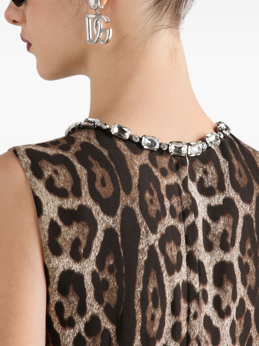 Leo-print cady dress F6D2MZ FSRKYHY13M DOLCE & GABBANA 