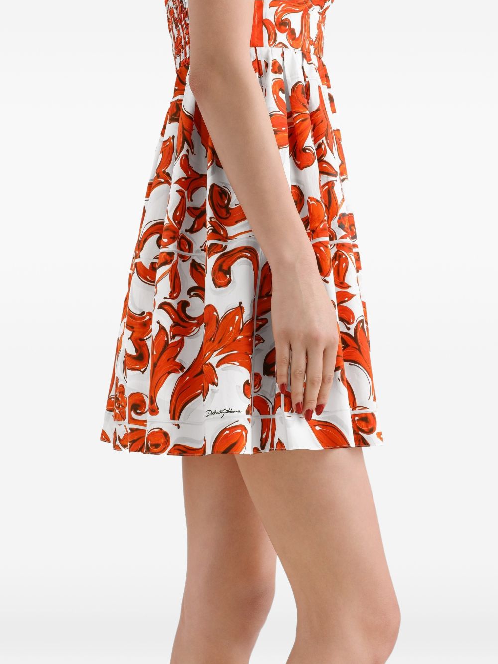 Majolica-print poplin short dress F6UT1T GDDRLS9000 DOLCE & GABBANA 