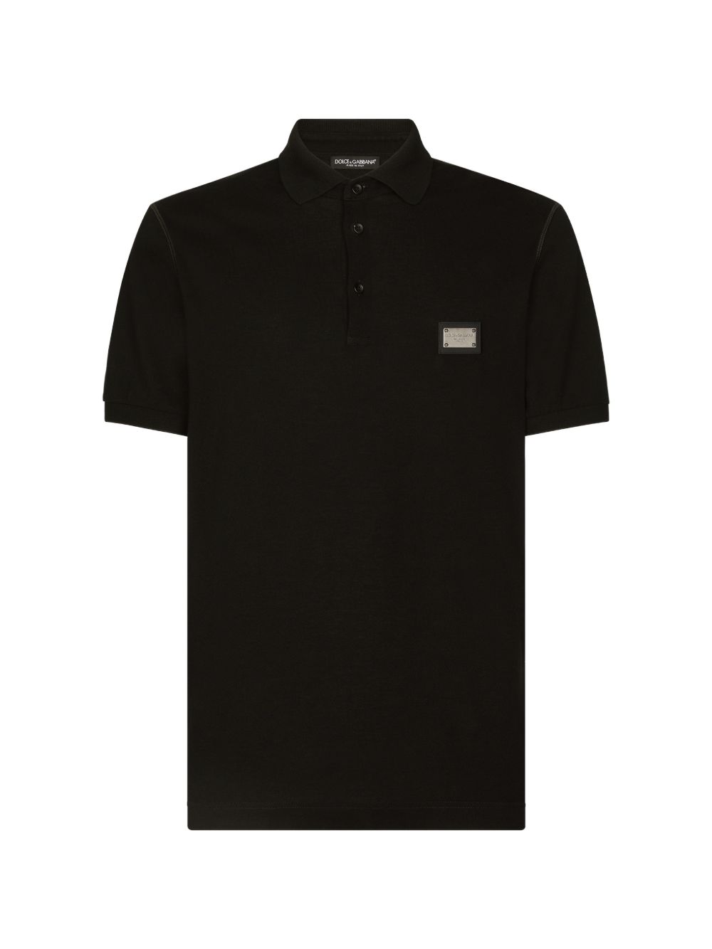 Cotton piquet polo shirt with logo plaque G8PL4T G7P1DN0000 DOLCE & GABBANA 