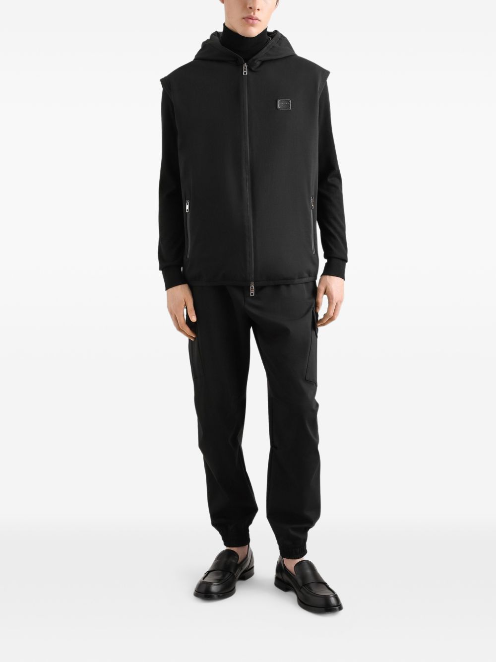 Technical fabric vest with hood G9AOGT GK305N0000 DOLCE & GABBANA 