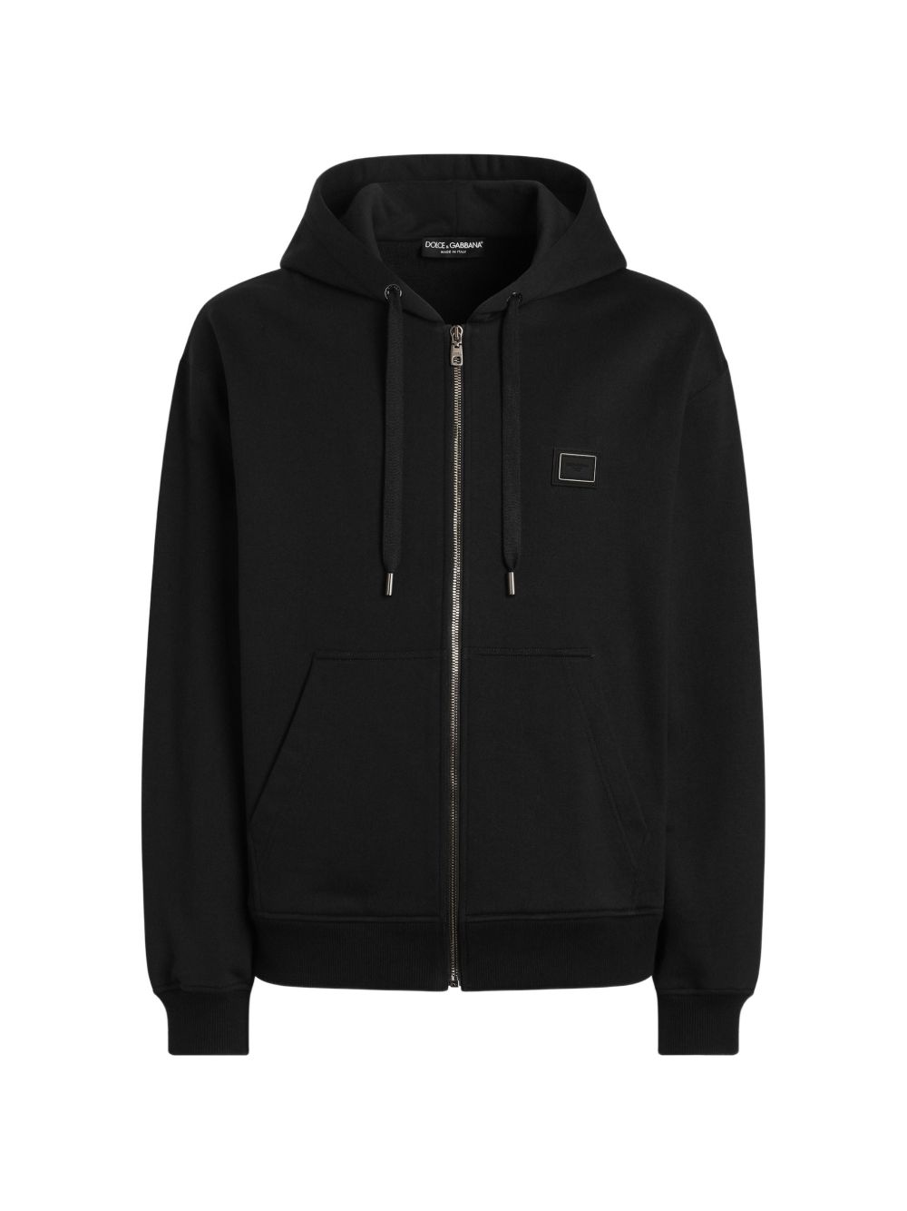 Cotton hooded sweatshirt with logo plate G9CEGT G7Q2ON0000 DOLCE & GABBANA 