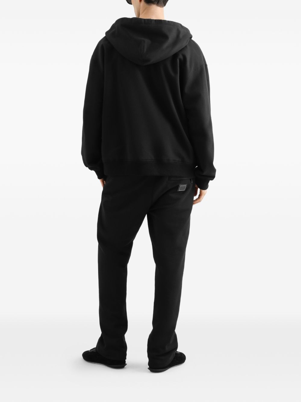 Cotton hooded sweatshirt with logo plate G9CEGT G7Q2ON0000 DOLCE & GABBANA 