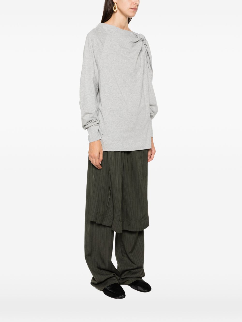 Draped long-sleeves T-shirt 011118 4604813 DRIES VAN NOTEN 