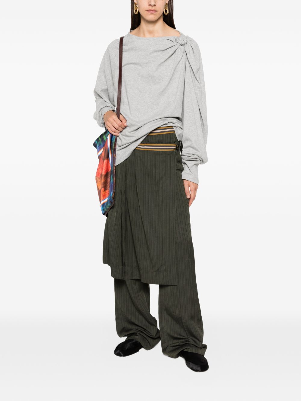 Draped long-sleeves T-shirt 011118 4604813 DRIES VAN NOTEN 
