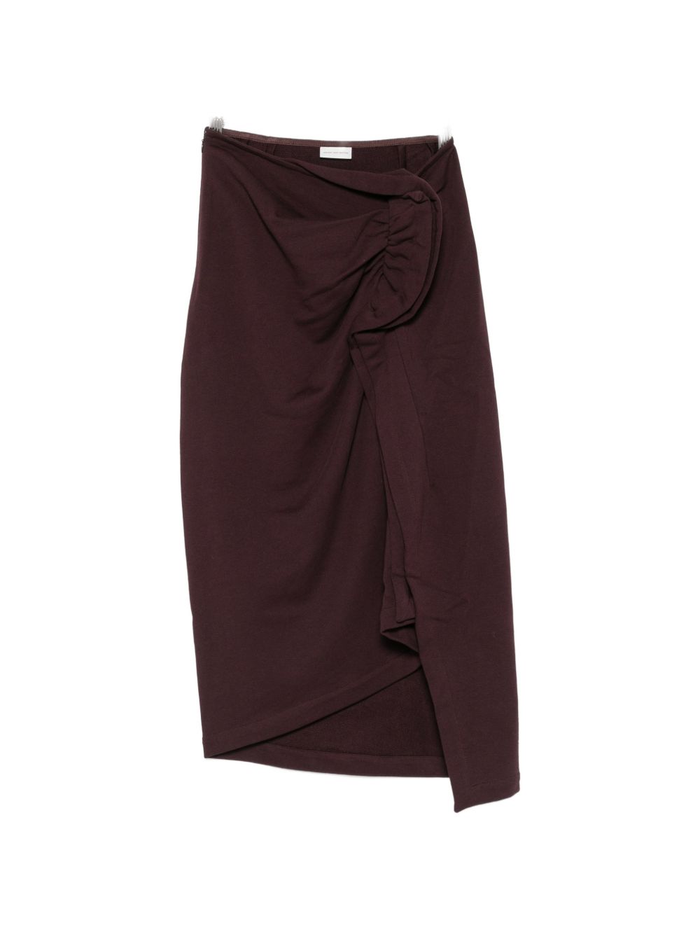 Fitted draped skirt in cotton 011130 4610358 DRIES VAN NOTEN 