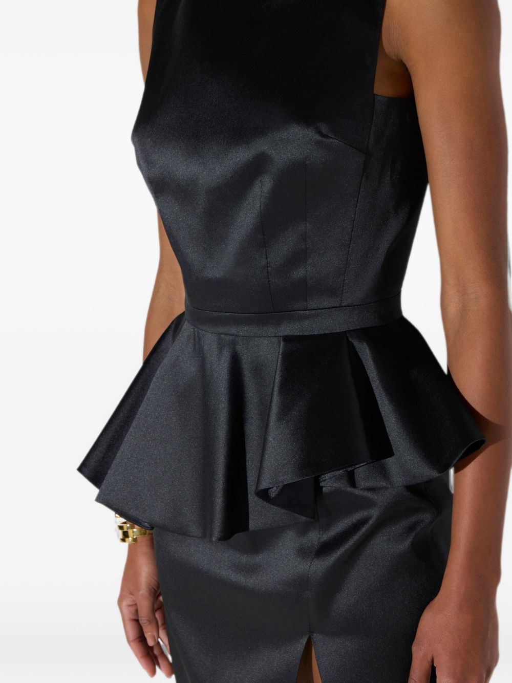 Mini gazar dress with ruffle AB00967E2 110 ELISABETTA FRANCHI 