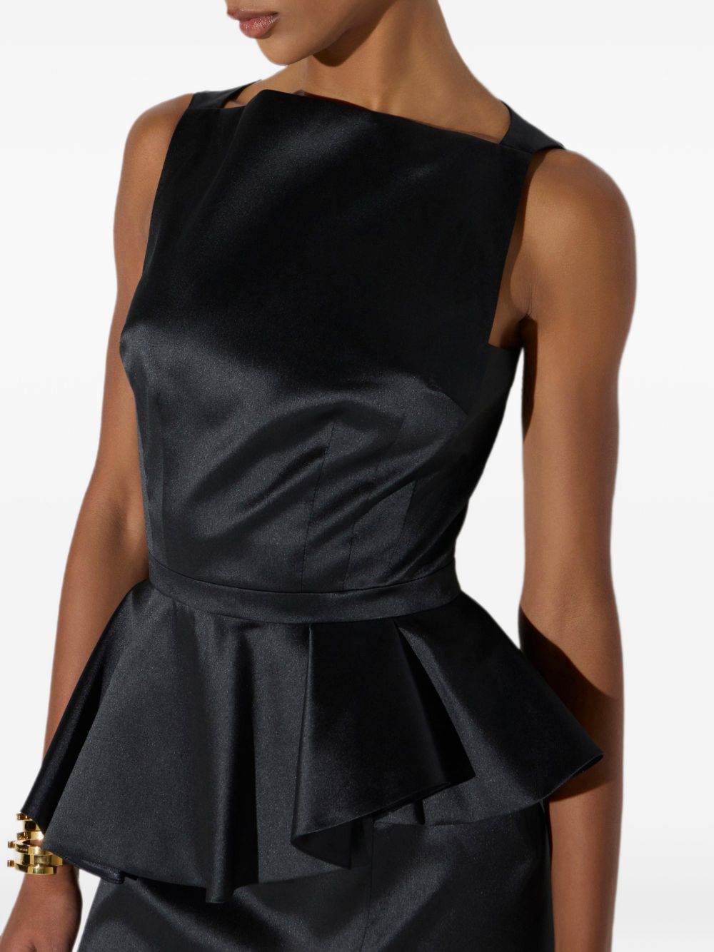 Mini gazar dress with ruffle AB00967E2 110 ELISABETTA FRANCHI 