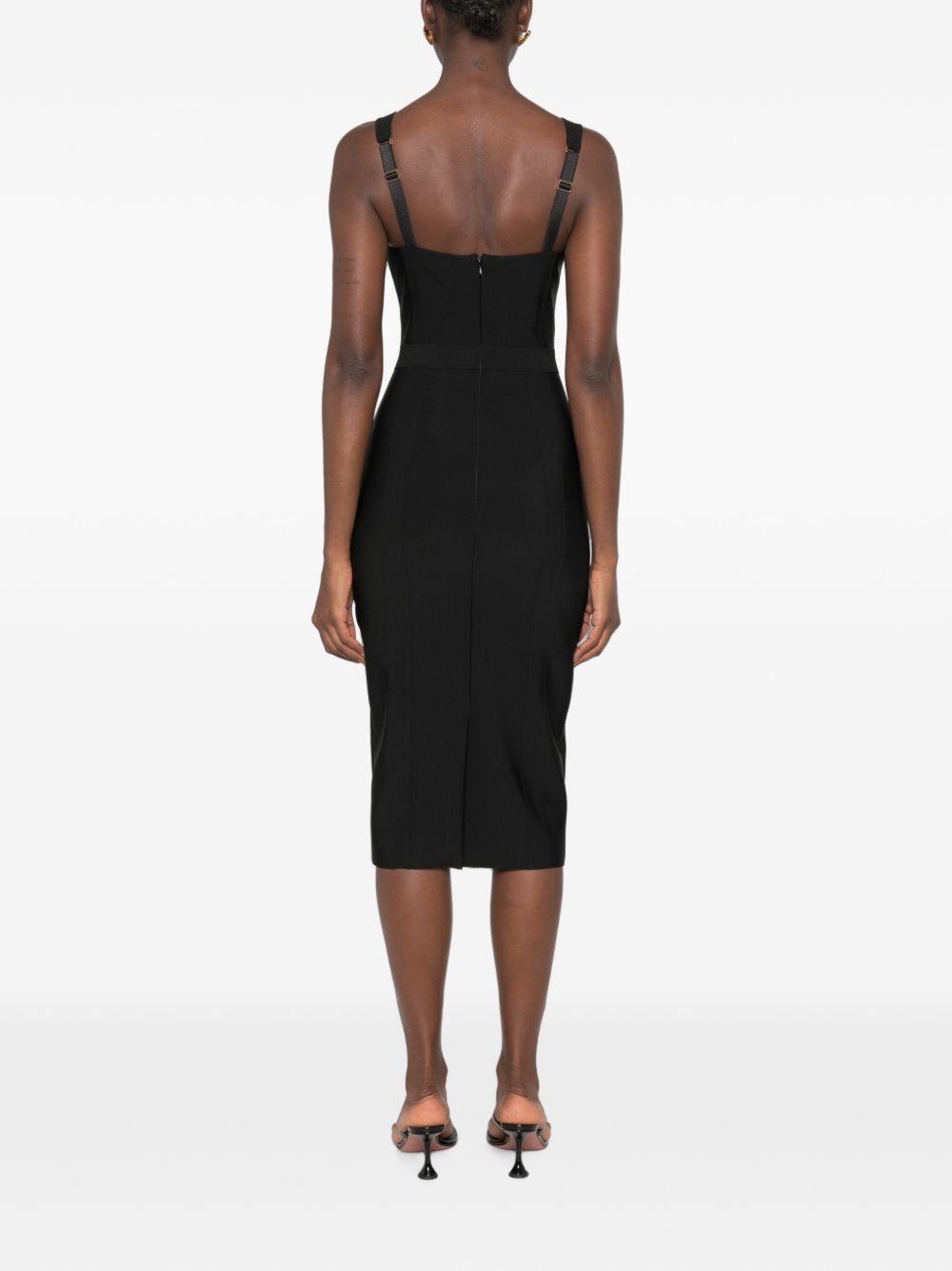 sweetheart-neck midi dress AB98566E2 110 ELISABETTA FRANCHI 