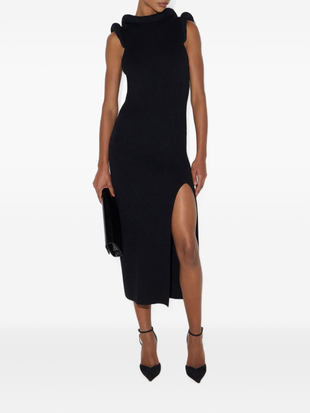 Knit dress with 3D details AM14S66E2 110 ELISABETTA FRANCHI 