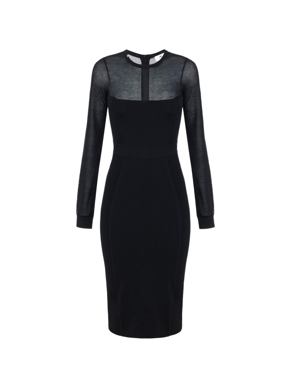 Knitted dress with 3D effects AM53B67E2 110 ELISABETTA FRANCHI 