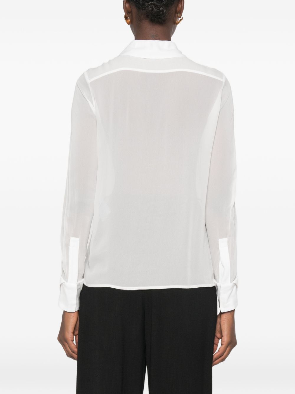 Georgette shirt with jewel logos CA19466E2 360 ELISABETTA FRANCHI 