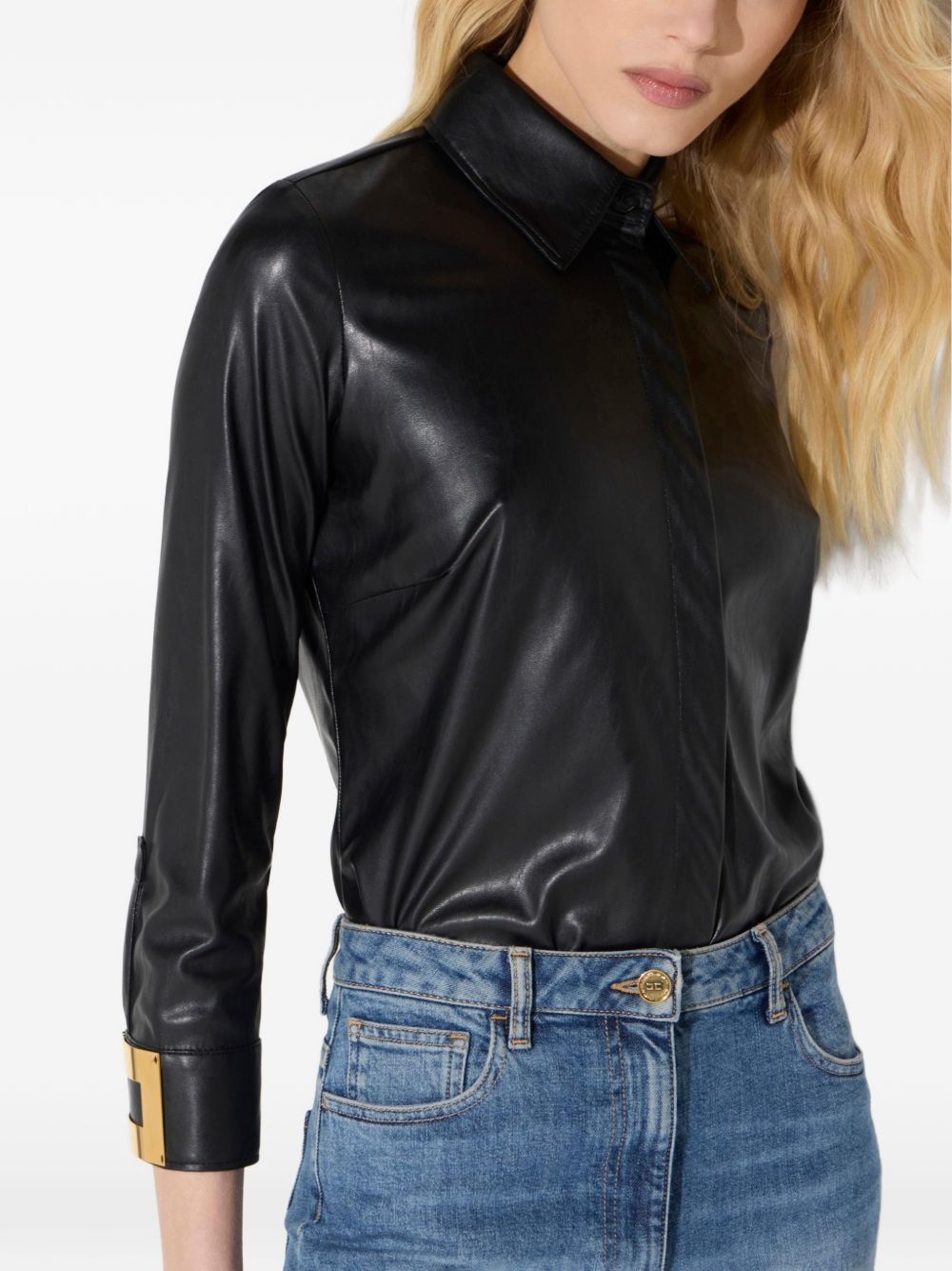 Shirt with jewel logo CA19566E2 110 ELISABETTA FRANCHI 