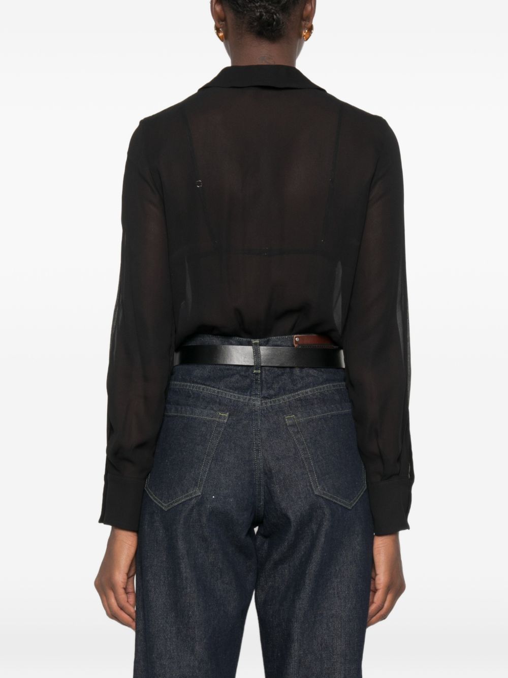 Georgette bodysuit with jewel chain CB00966E2 110 ELISABETTA FRANCHI 