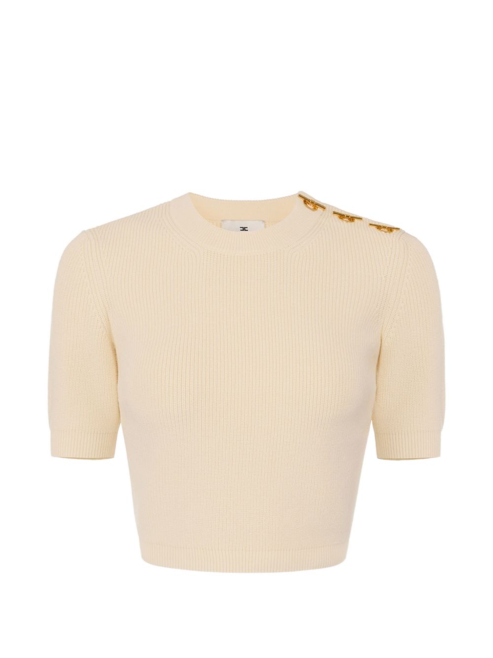Knitted top with jewel details MK02S66E2 193 ELISABETTA FRANCHI 