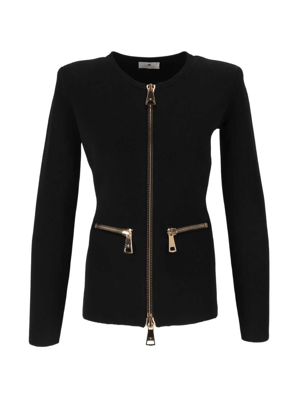Knitted cardigan with zip MK68B66E2 110 ELISABETTA FRANCHI 