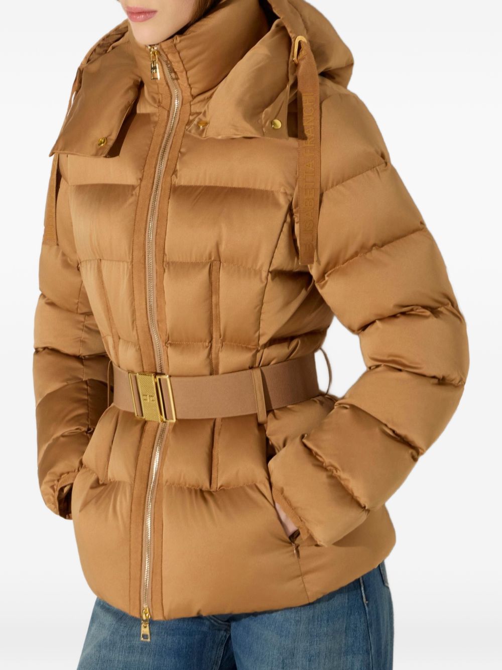 down jacket in voile fabric PI92D66E2 AI6 ELISABETTA FRANCHI 
