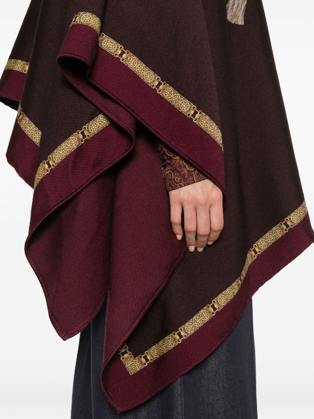 Tassel-print silk-trim cape WRBD0004 AK1FNX0828 ETRO 