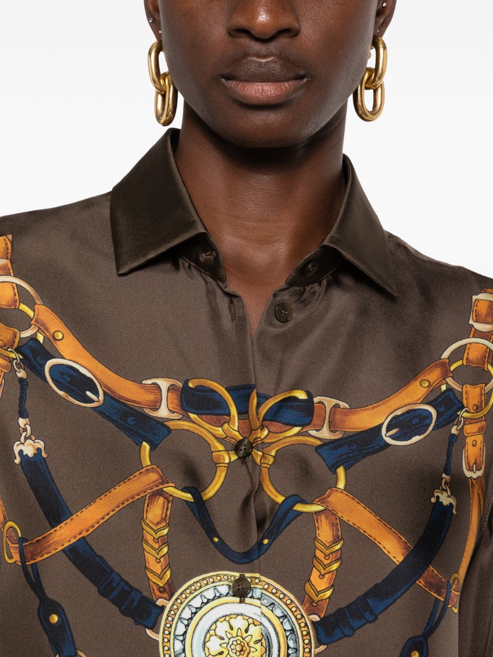 Belt-print silk shirt WRIA0019 AK1FEX0825 ETRO 