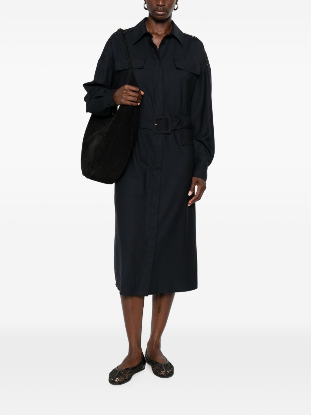 belted chest-pockets midi dress ABD216F371M298 5146 FABIANA FILIPPI 