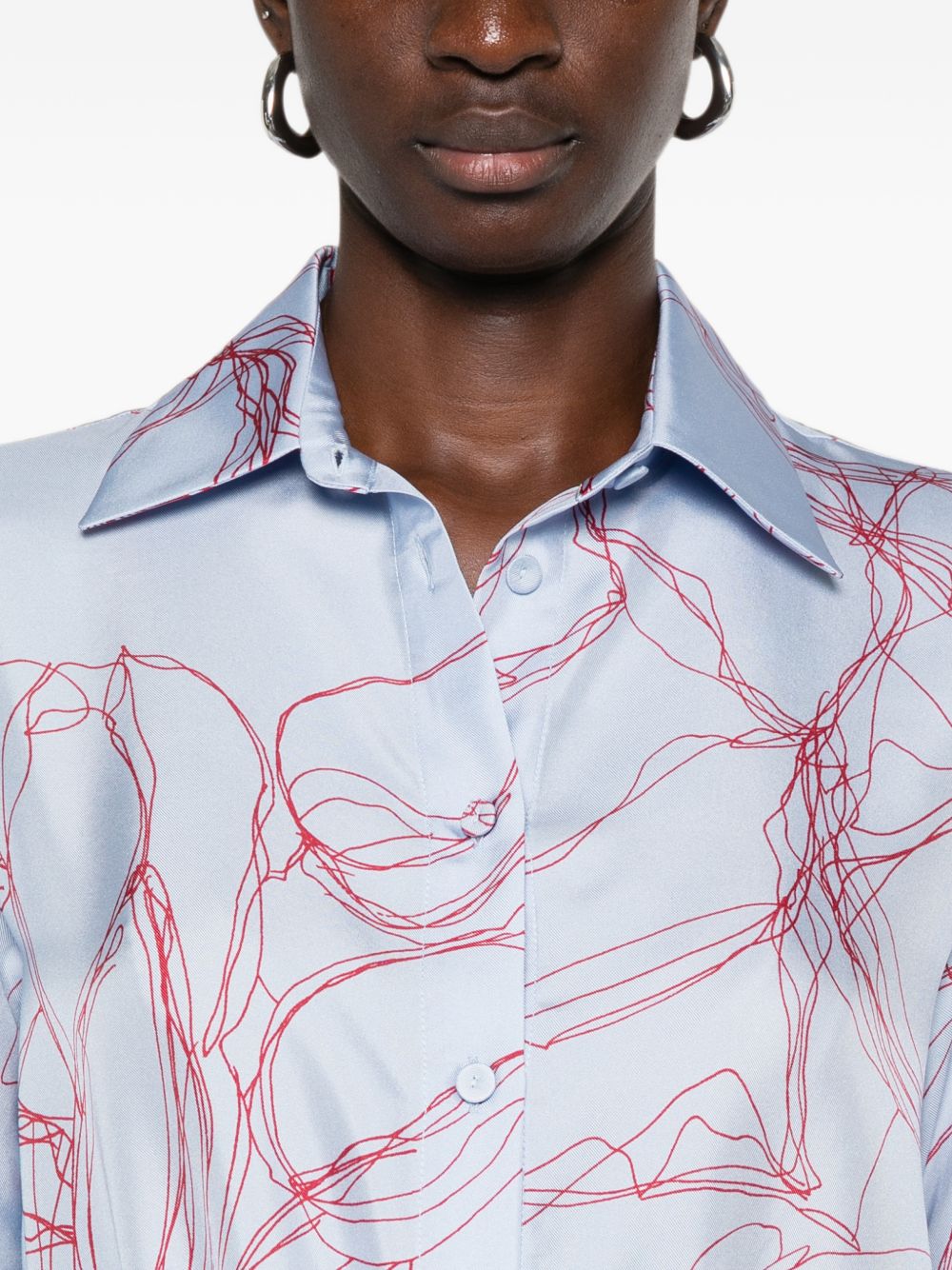abstract-print long-sleeve shirt CAD216F233 M3075157 FABIANA FILIPPI 