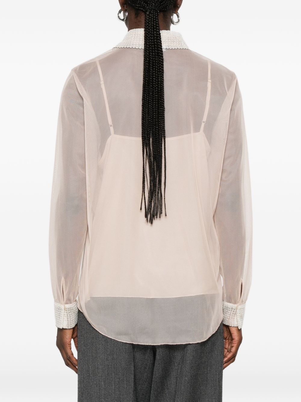 sheer lace-collar blouse CAD216F249M320 0164 FABIANA FILIPPI 